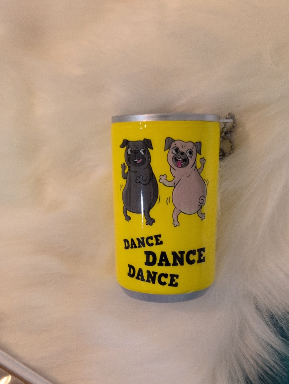 Yellow 'Dance Dance Dance' Wet Wipes Keychain